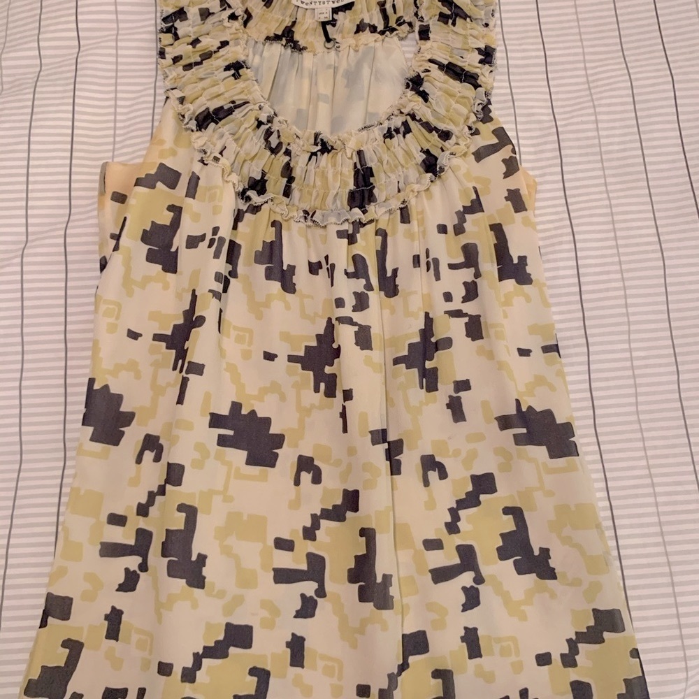 Twenty8twelve by Sienna Miller silk blouse with geometric print I sz 2 - Picture 6 of 14